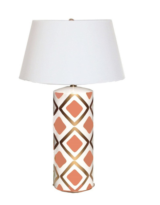 Dana Gibson Haslam Lamp in Salmon