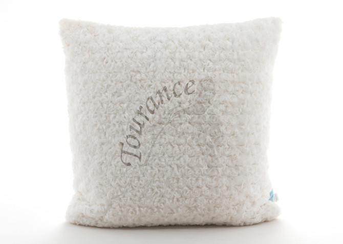 Tourance Rosebud Classic Square Pillow in Ivory