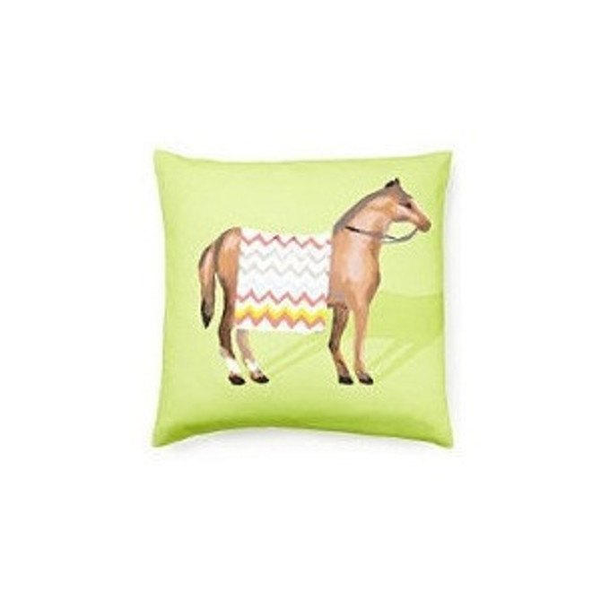 Dana Gibson Show Horse Pillow In Green