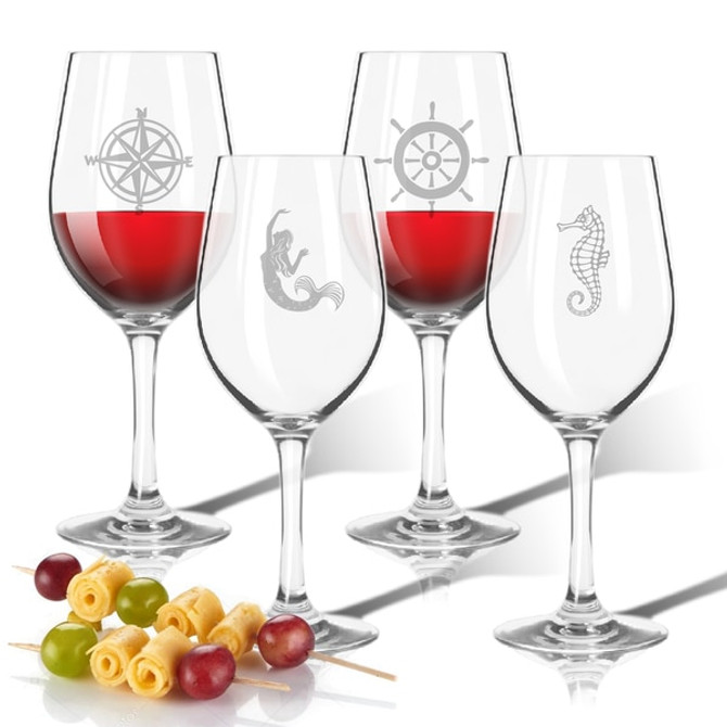 Tritan Wine Stems 12 Oz (Set Of 4): Nautical