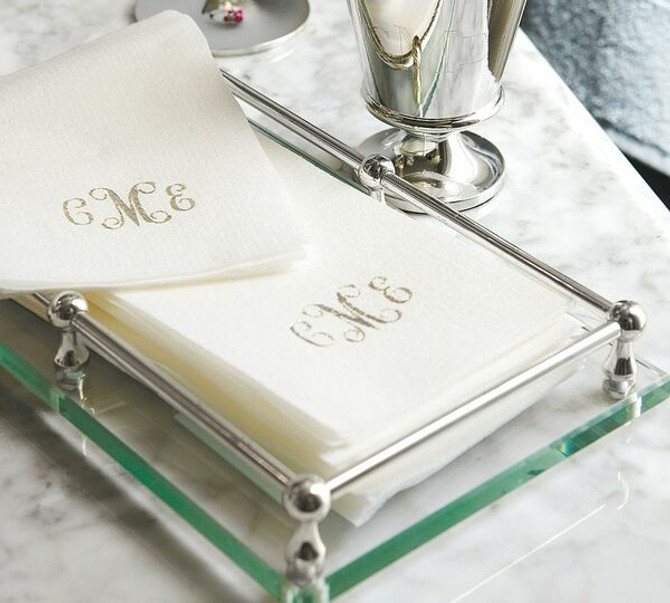 25 Linen-Like Disposable Guest Towels - Personalized