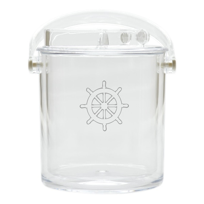 Insulated Ice Bucket With Tongs - Ship Wheel