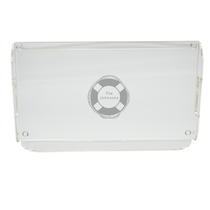 Personalized Acrylic Serving Tray - Life Preserver