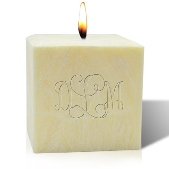 4'' Palm Wax Candle - Personalized - Unscented