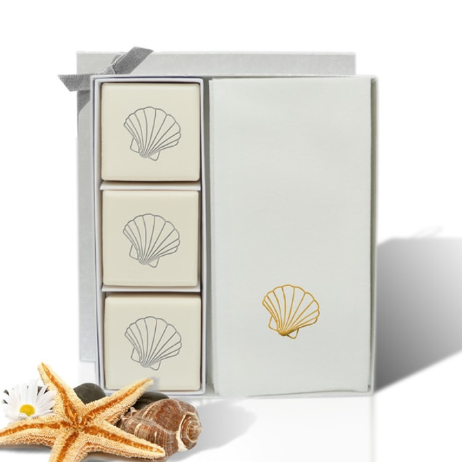 Eco-Luxury Courtesy Gift Set - Gold Scallop