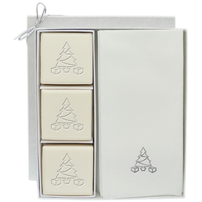 Eco-Luxury Courtesy Gift Set - Silver Christmas Tree