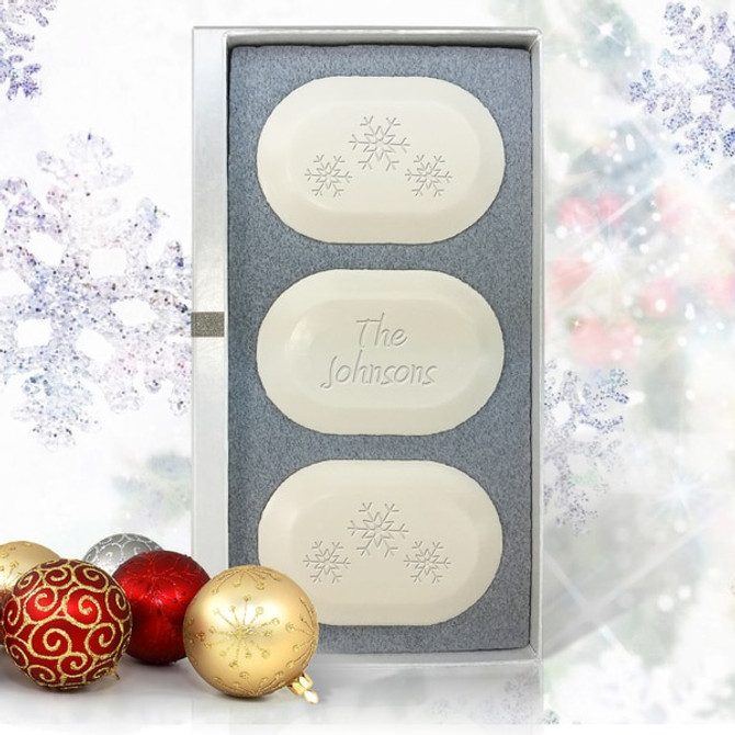 Eco-Luxury Trio - Christmas Snowflakes Personalized!
