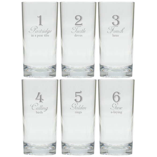 Days Of Christmas 1-6 Cooler: Set Of 6 (Glass)