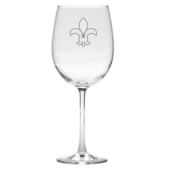 Fleur De Lis Wine Stemware - Set Of 4 (Glass)