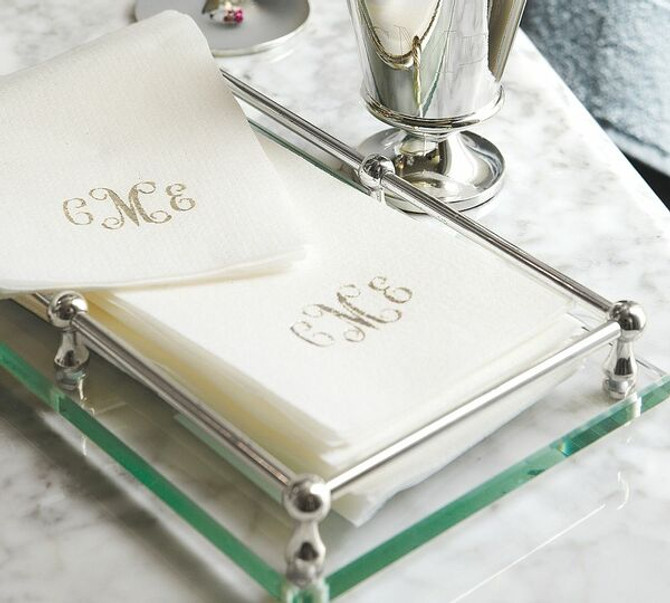 25 Linen-Like Disposable Guest Towels - Personalized - Icon