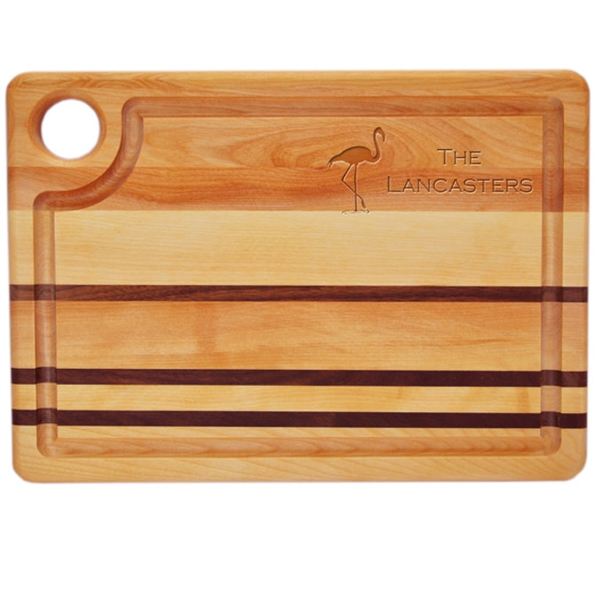 Integrity Steak Carving Board 14'' X 10'' - Personalized Flamingo