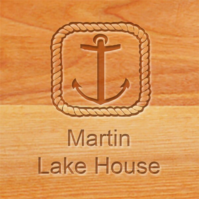 Cutting Board - Personalized (Rope Anchor)
