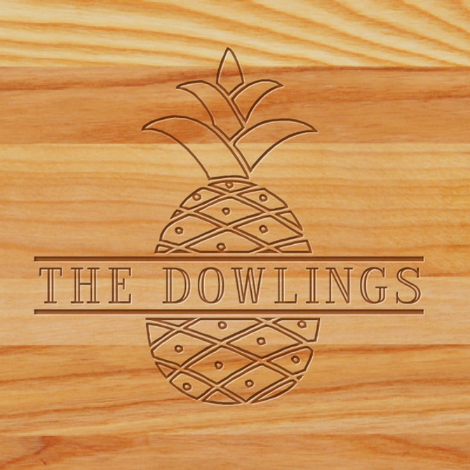 Cutting Board - Personalized (Split Pineapple)