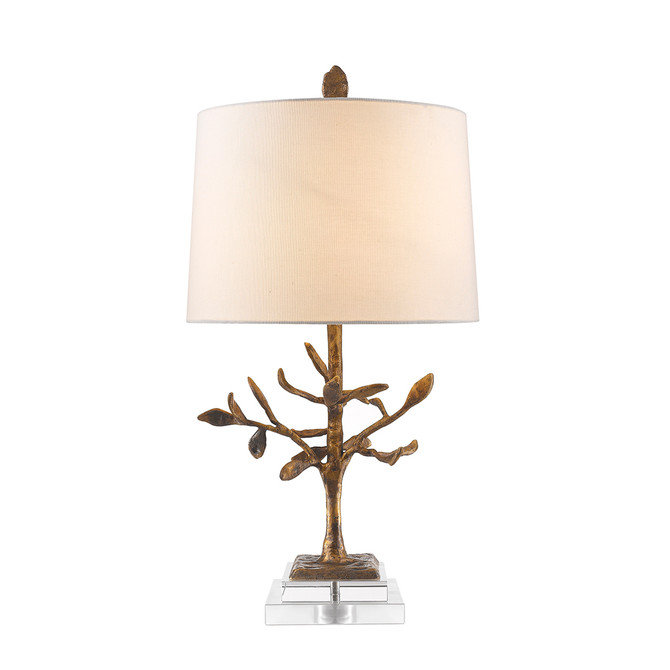 Audubon Park Outdoor Inspired Distressed Gold Buffet Accent Table Lamp Gold