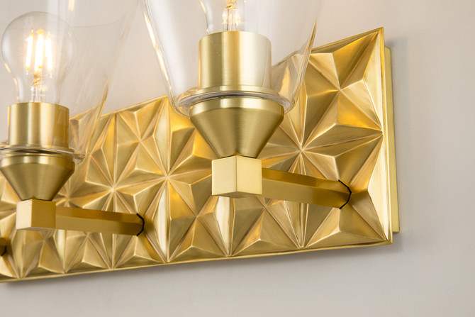 Alpha 3 Light Bath Vanity in Brass