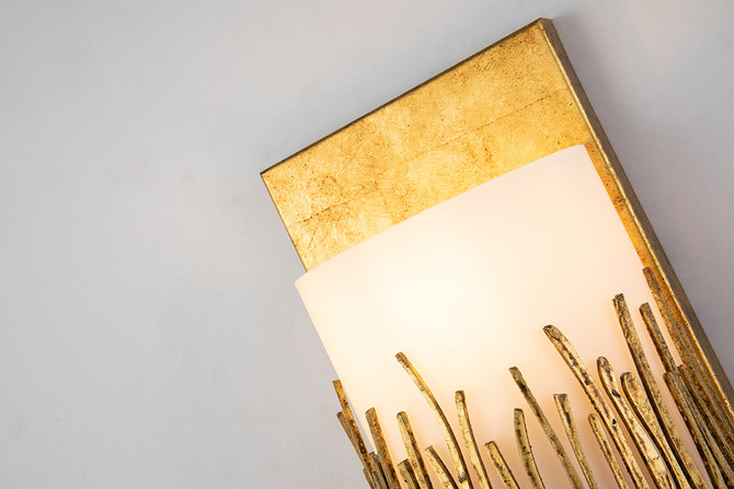 Sawgrass 1 Light Wall Sconce in Distressed Gold