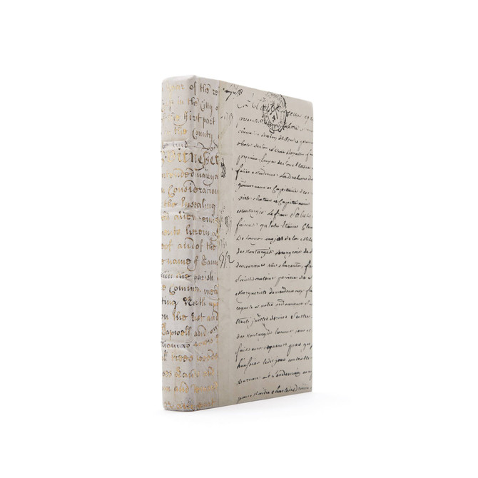 Single Ivory Script Gold Leaf Book