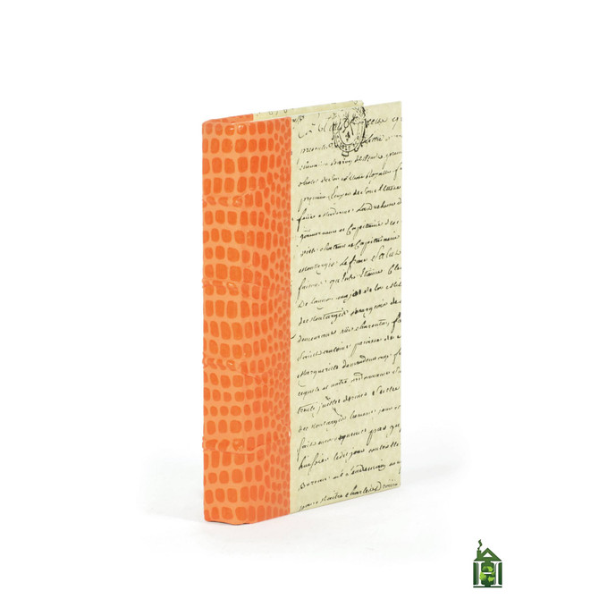 Single Faux Croc Orange Book