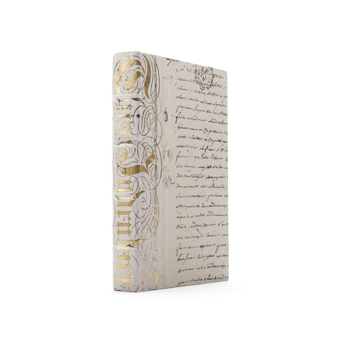 Single Ivory Bold Gold Leaf Book