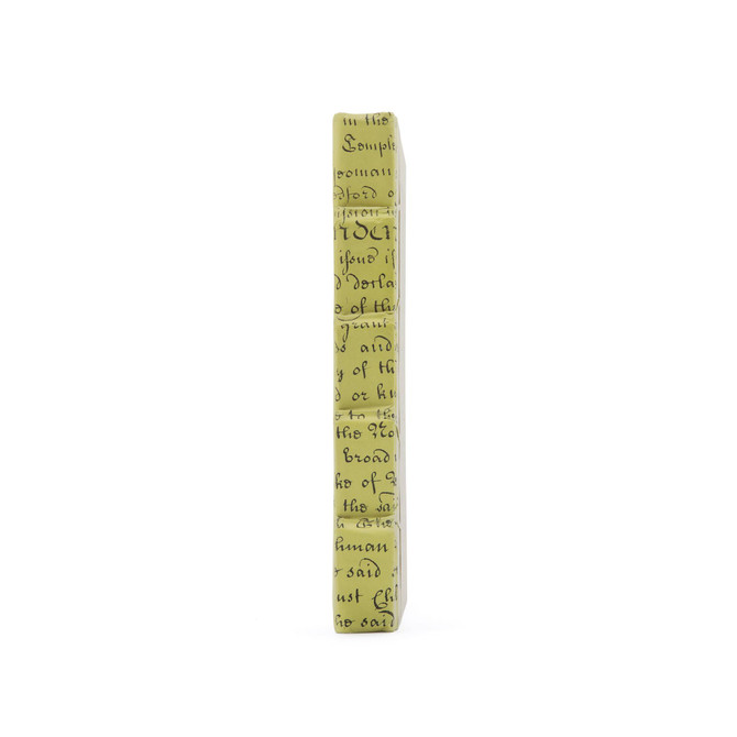 Single Chartreuse Script Book