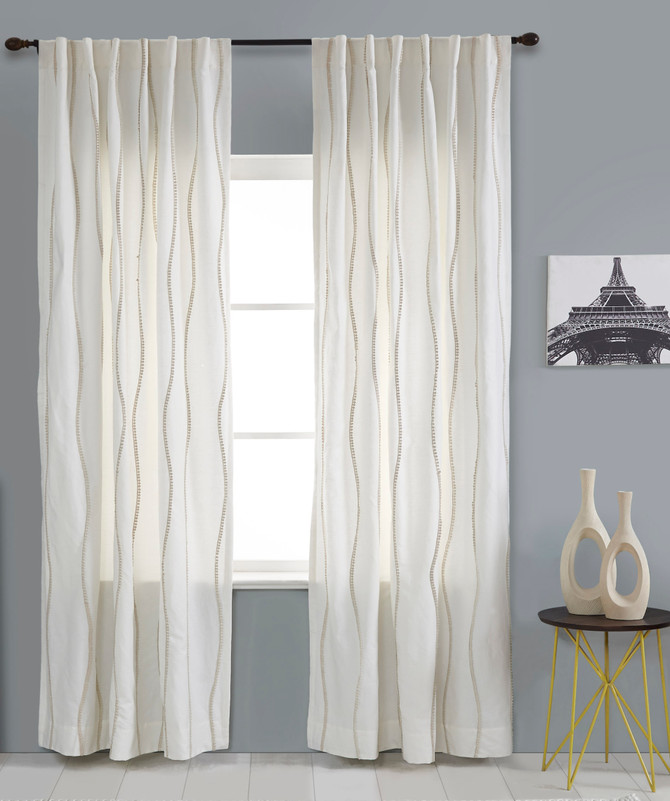 Pom Pom Lace Linen Cotton Curtain
