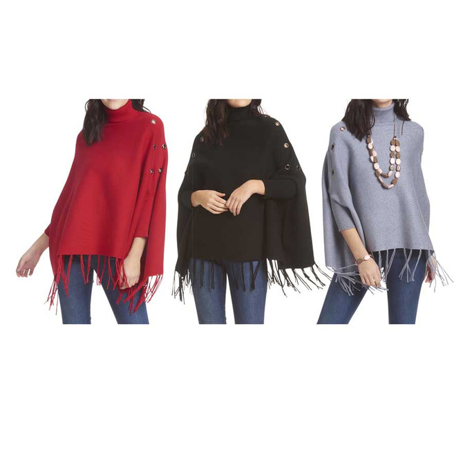 Turtleneck Ponchos With Sleeves and Grommets Program
