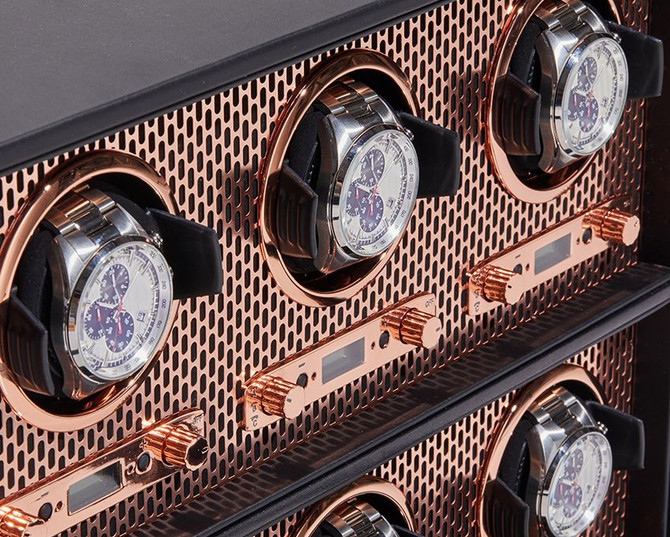 Wolf - Axis 8 Piece Watch Winder in Copper (469716)