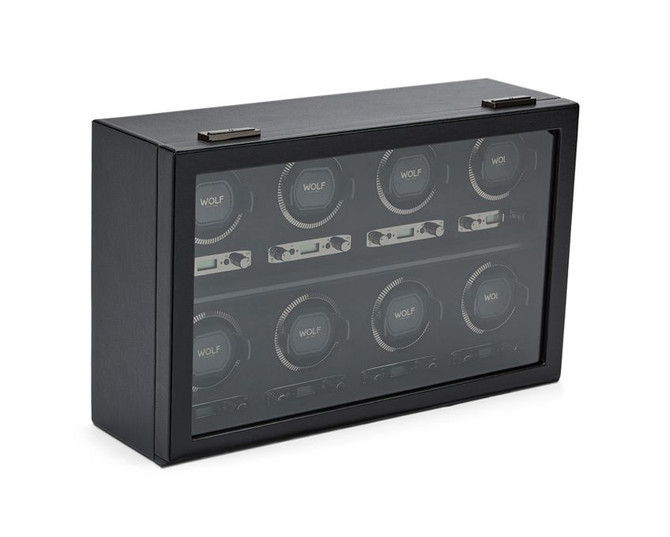 Wolf - British Racing 8 Piece Watch Winder in Black (792502)