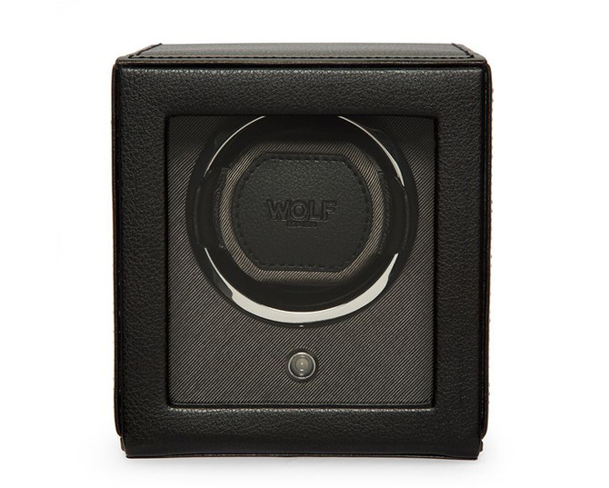 WOLF CUB SINGLE WATCH WINDER WITH COVER BLACK