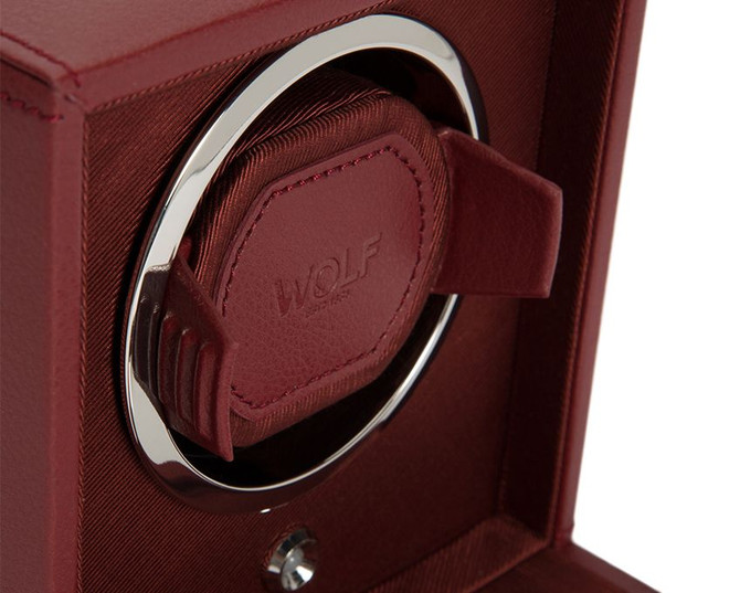 WOLF CUB SINGLE WATCH WINDER WITH COVER BORDEAUX