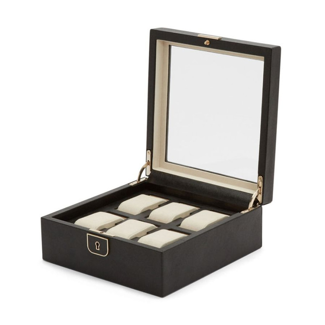 Wolf 1834 - Palermo 6 Piece Watch Box in Black Anthracite (213802)