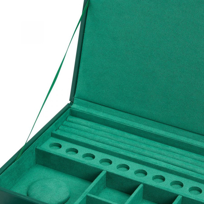 WOLF SOPHIA JEWELRY BOX W/ DRAWERS FOREST GREEN