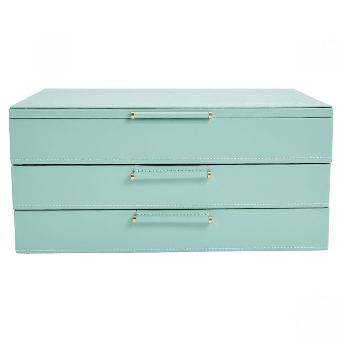 WOLF SOPHIA JEWELRY BOX W/ DRAWERS JADE