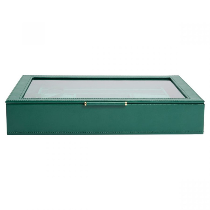 WOLF SOPHIA JEWELRY BOX W/ WINDOW FOREST GREEN