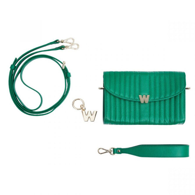 WOLF MIMI CROSSBODY BAG WITH WRISTLET FOREST GREEN
