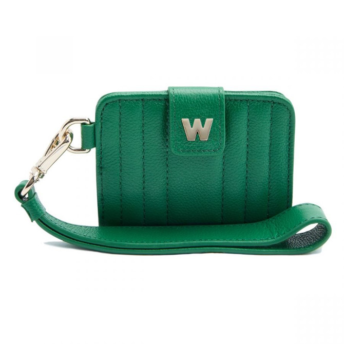 WOLF MIMI CREDIT CARD HOLDER WITH WRISTLET FOREST GREEN