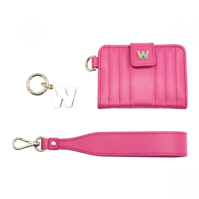 WOLF MIMI CREDIT CARD HOLDER WITH WRISTLET PINK