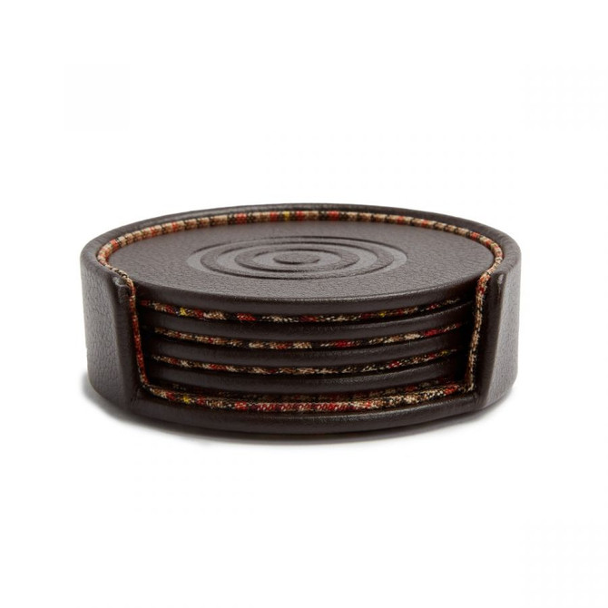 Wolf - WM Brown Set of 4 Coasters with Case (800687)