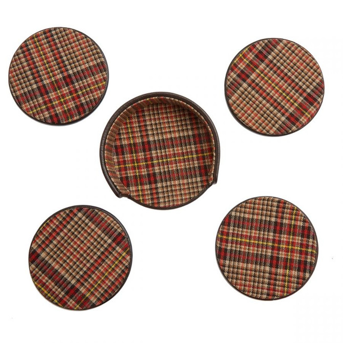 Wolf - WM Brown Set of 4 Coasters with Case (800687)