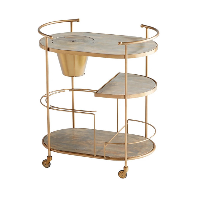 Cyan Design Barcraft Bar Cart Antique Brass