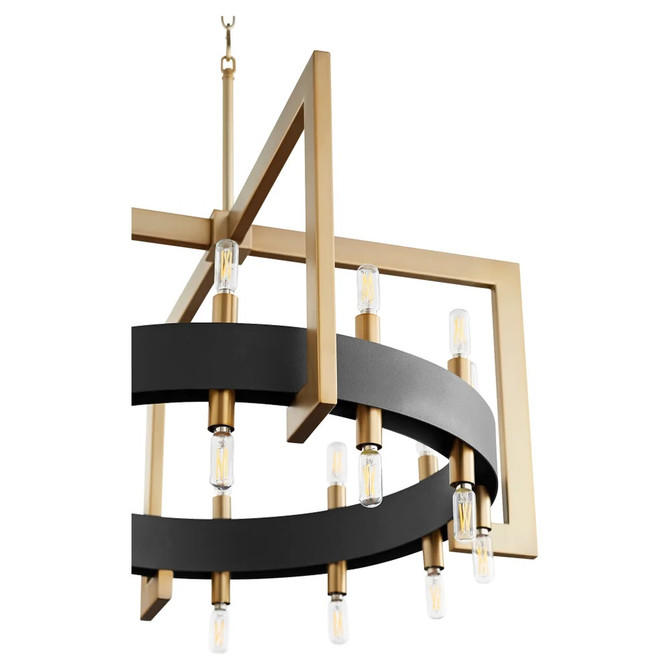 Cyan Design Archibald Chandelier 24-Light Noir & Aged Brass