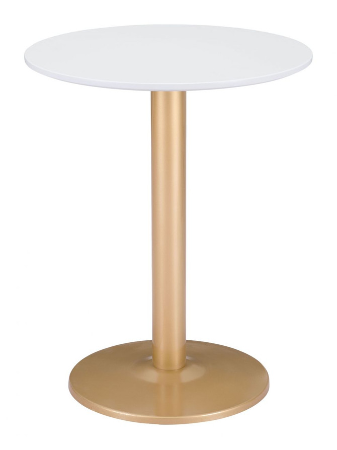 Zuo Modern Alto Bistro Table White & Gold