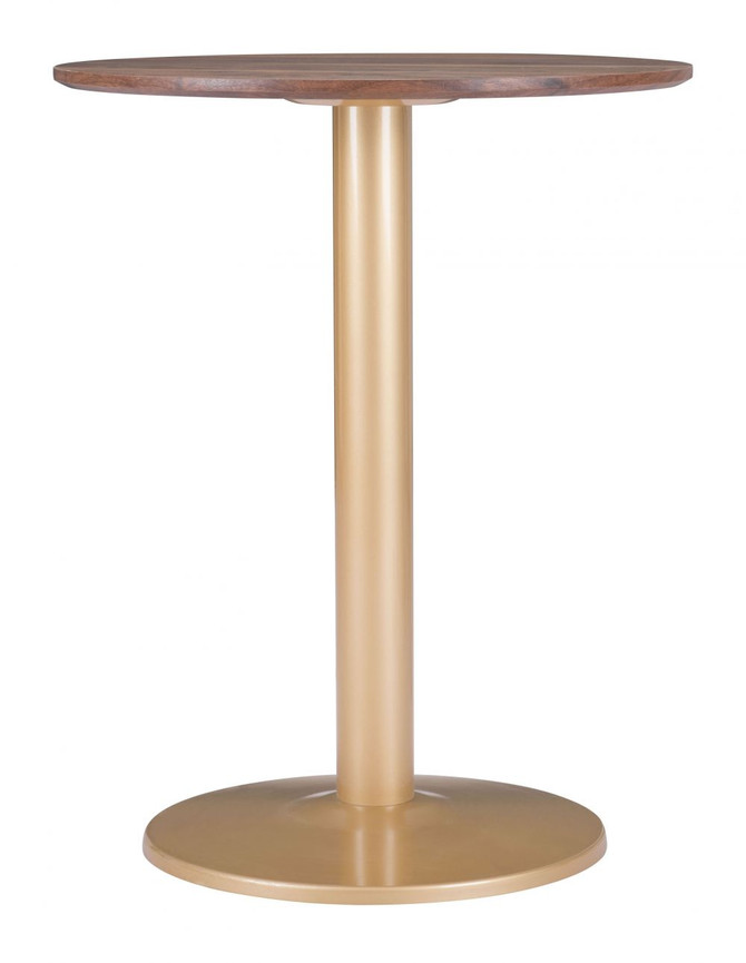 Zuo Modern Alto Bistro Table Brown & Gold