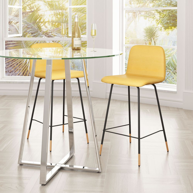 Zuo Modern Var Counter Chair Yellow