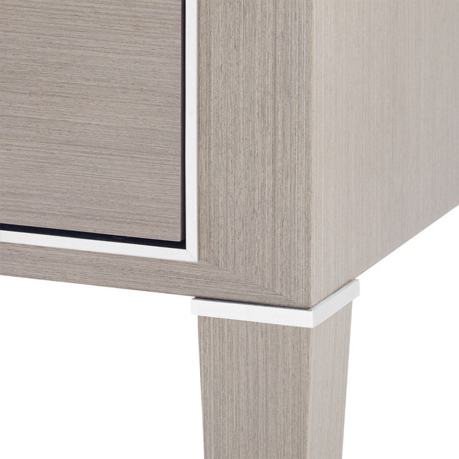 Morris Desk, TauMorris Desk, Taupe Gray and Nickelpe Gray and Nickel