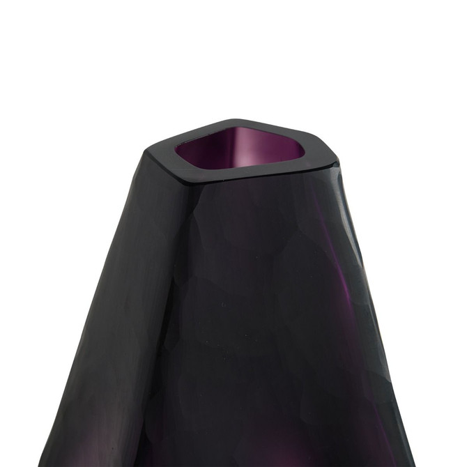 Asscher Vase, Aubergine