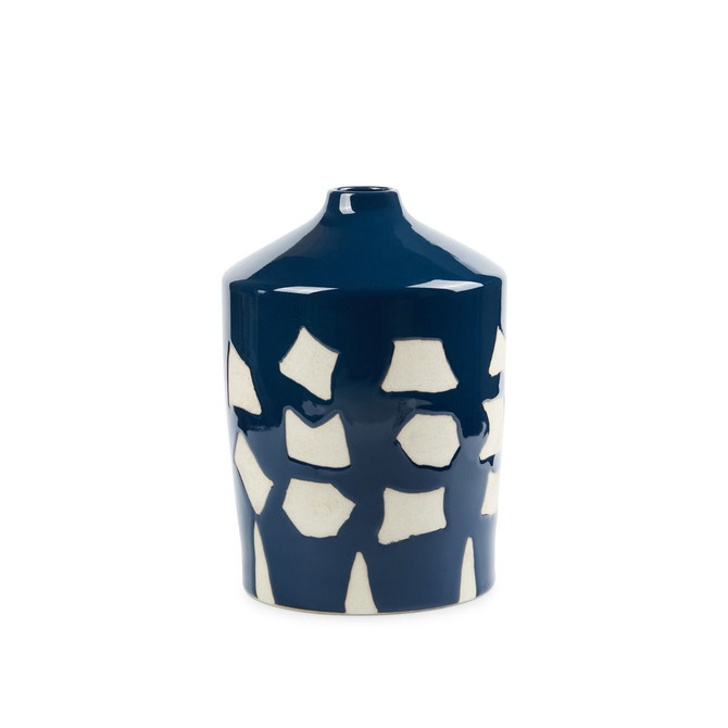 Taylor Vase, Deep Blue and White