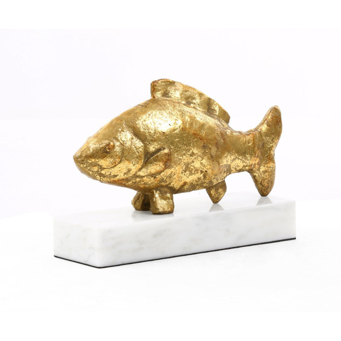 Carp_Fish Statue - Gold Leaf