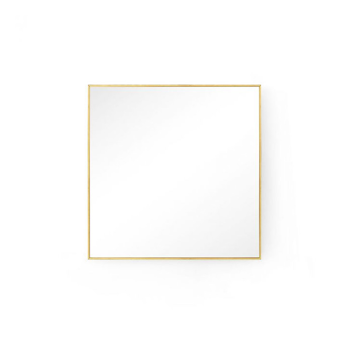 Clarence Small Mirror, Polished Brass