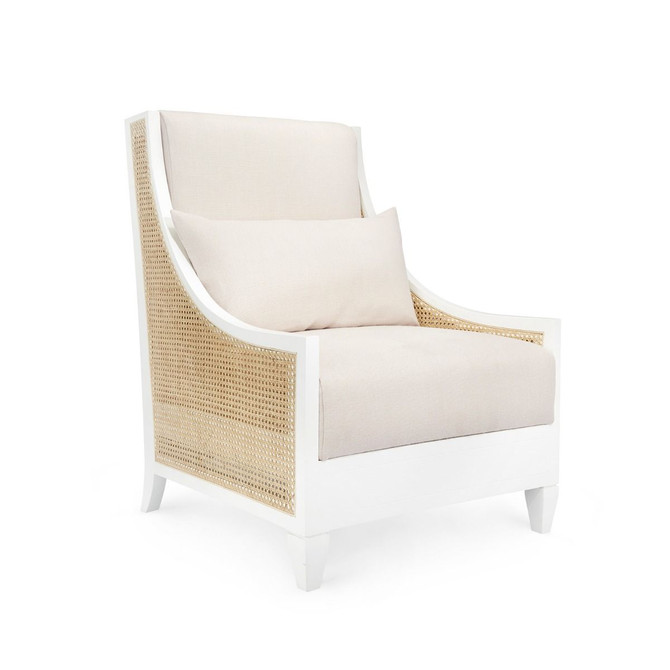 Raleigh Club Chair, Eggshell White